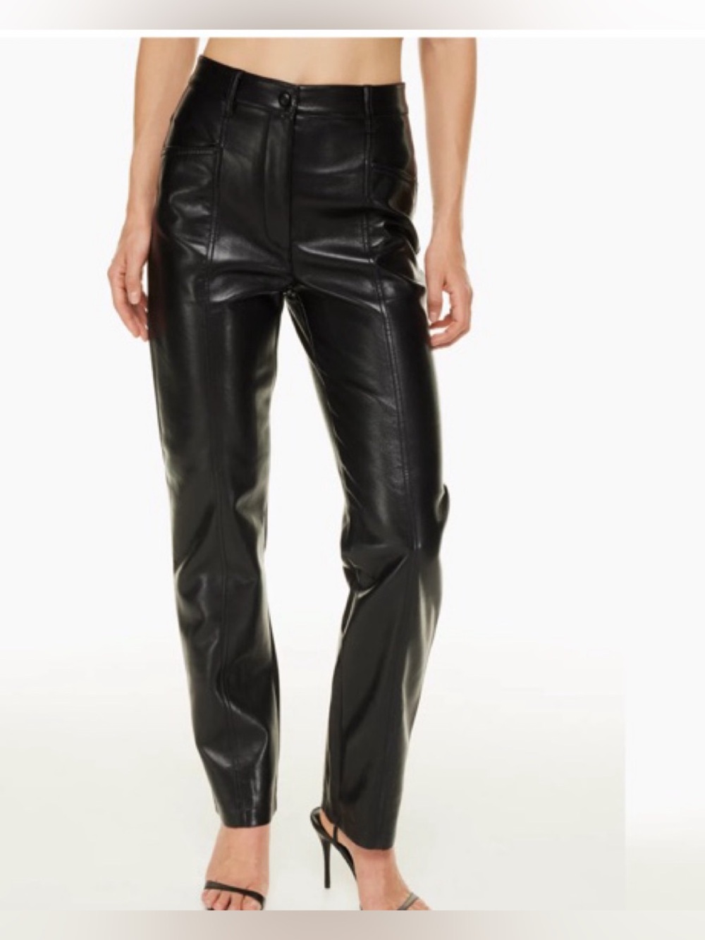 Wilfred Black Faux Leather Rebel Pants